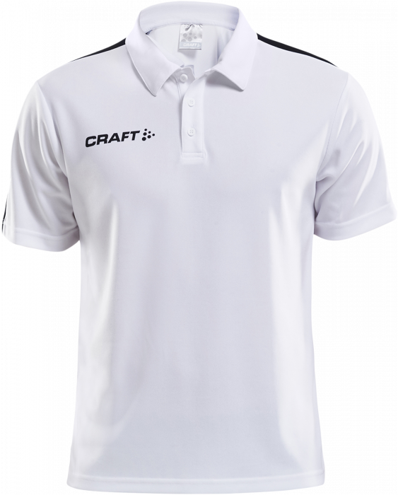 Craft - Progress Polo Pique Youth - Biały & czarny