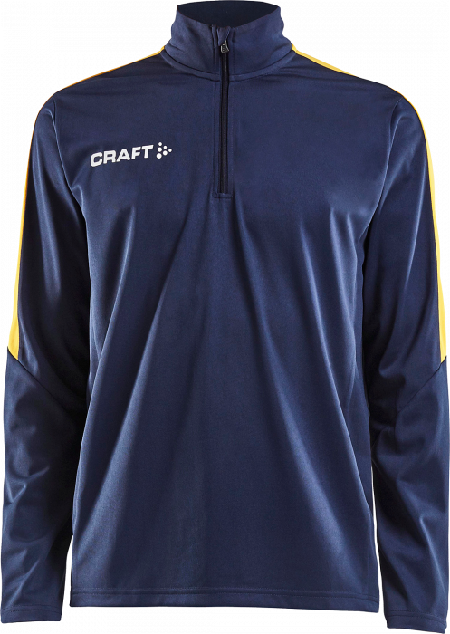 Craft - Progress Halfzip Junior - Marineblau & gelb