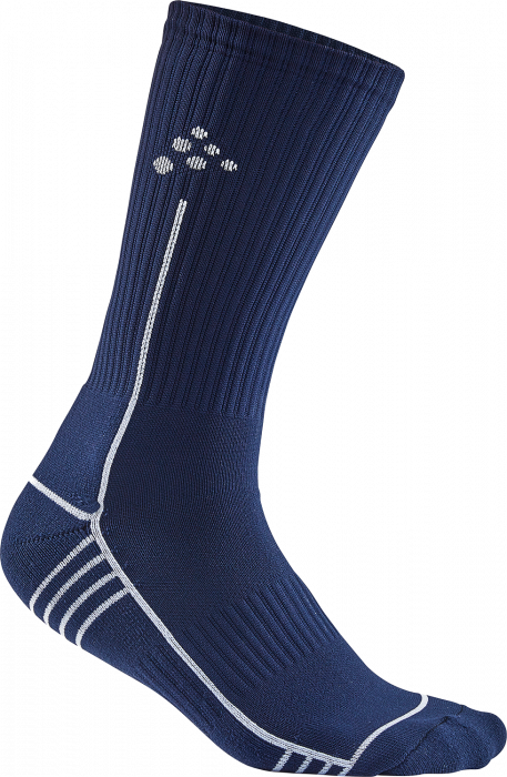 Craft - Progress Mid Sock - Navy blå & hvid