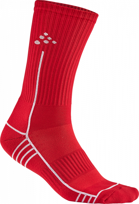 Craft - Progress Mid Sock - Röd & vit