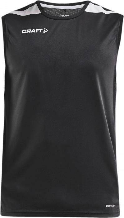 Craft - Pro Control Impact Sleeveless Tee Jr - Schwarz & weiß