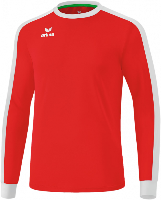 Erima - Retro Star Longsleeve Jersey - Ruby Red & weiß